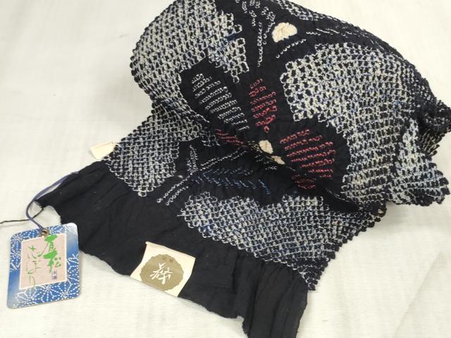平和屋本店■極上　夏物　浴衣　有松鳴海絞り　反物　着尺　湯のし前　花繋ぎ　綿　逸品　未使用　DZAA11236kh5_6