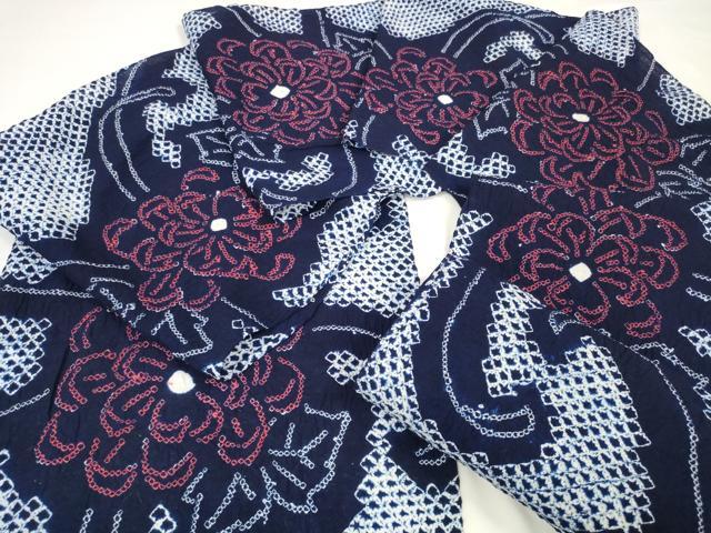 平和屋本店■極上　夏物　浴衣　有松鳴海絞り　反物　着尺　乱菊　綿　逸品　未使用　DZAA11243kh5