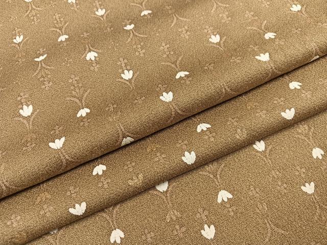 平和屋着物●上質な小紋　草花文　正絹　逸品　AAAZ4890ph