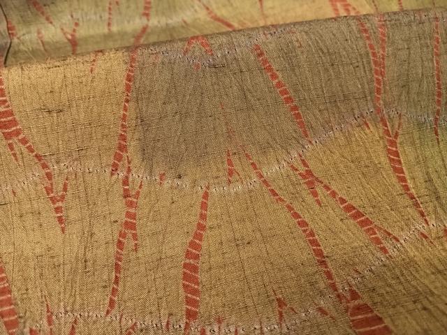 平和屋着物○上質な紬 杢目絞り 正絹 逸品 AAAZ3154np