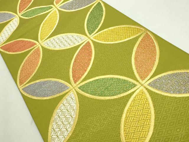 平和屋着物■極上　西陣　川島織物　六通柄　本袋帯　唐織　七宝文　金糸　逸品　DZAA8807kh5 平和屋着物○極上 西陣 川島織物 六通柄 本袋帯 唐織 七宝文 金糸 逸品