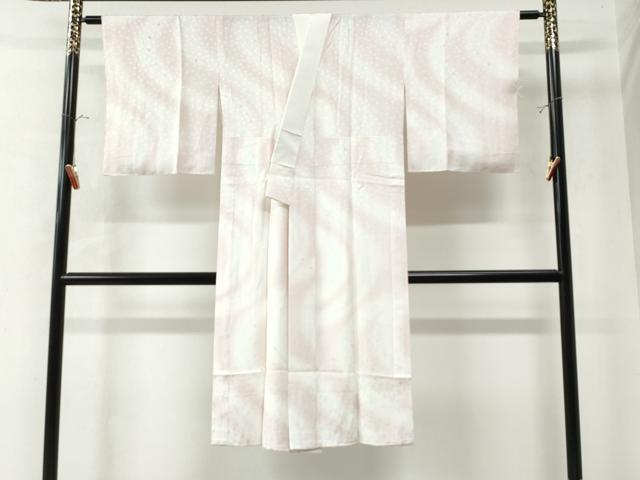 平和屋着物●長襦袢　舞桜地紋　暈し染め　西武百貨店扱い　正絹　逸品　未使用　CAAW7289yc 平和屋着物○長襦袢 舞桜地紋 暈し染め 西武百貨店扱い 正絹 逸品