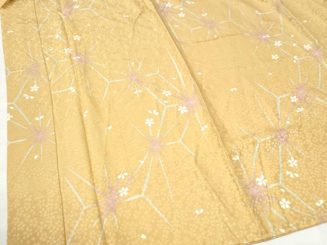 平和屋着物○長襦袢 無双仕立て 麻の葉舞桜文 正絹 逸品 CAAW7286yc