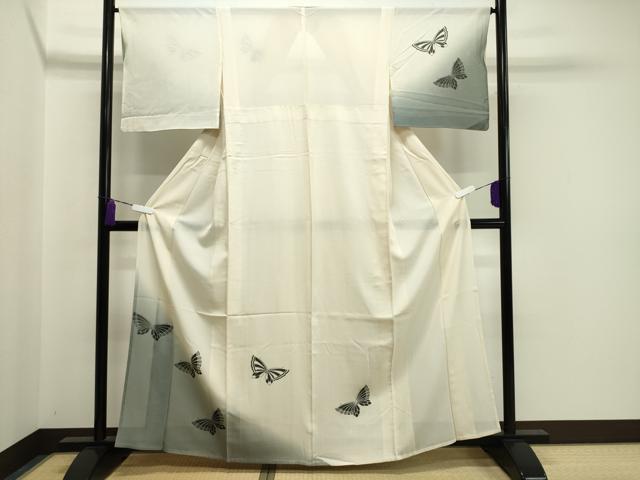 平和屋着物＊夏物　訪問着　絽　舞蝶文　暈し染め　正絹　逸品　CAAW9885gh
