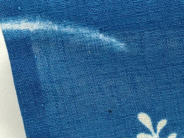 平和屋着物＊夏物 小紋 紗 扇面藤花房文 洗える着物 CAAW9881gh