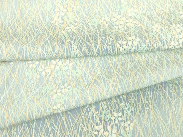 平和屋着物▽上質な小紋　単衣　草花文　正絹　逸品　DAAV5382az