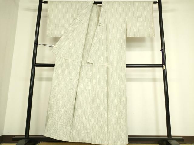 平和屋着物▽本塩沢　単衣　間道　正絹　逸品　DAAV5422az 平和屋着物▽本塩沢 単衣 間道 正絹 逸品 DAAV5422az