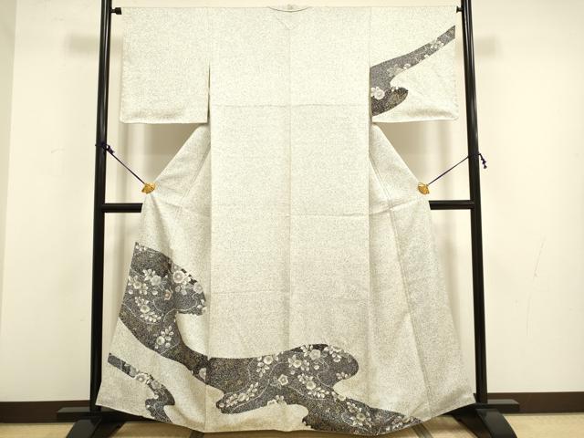 平和屋着物●訪問着　たたき染め　辻が花　金彩　正絹　逸品　DAAV3224du