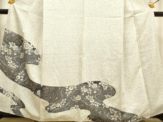 平和屋着物○訪問着 たたき染め 辻が花 金彩 正絹 逸品 DAAV3224du