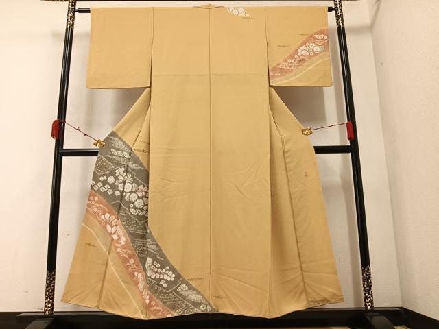 平和屋着物●十日町　名門　滝泰謹製　訪問着　辻が花　金彩　正絹　逸品　AAAZ7642ph