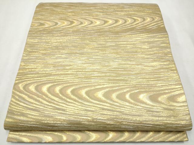 平和屋着物●西陣織　陰山織物謹製　箔屋清兵衛　六通柄袋帯　流水花文　金糸　正絹　逸品　CAAX1418hy