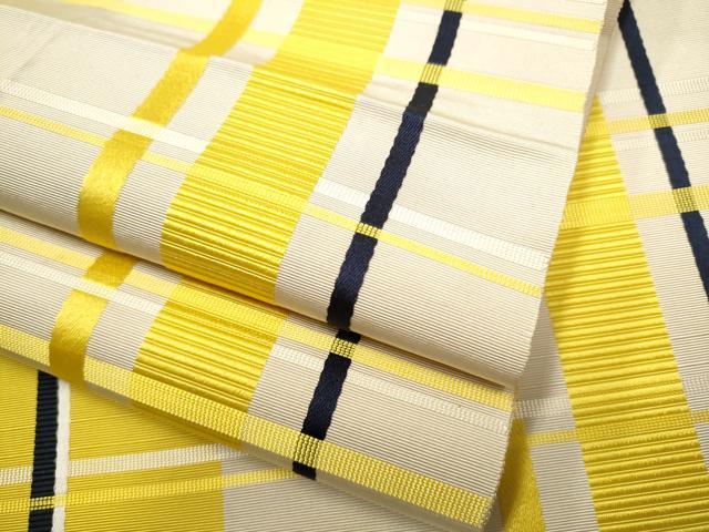 筑前博多織 八寸名古屋帯 銀座【H-0384】本場筑前博多織 八寸名古屋帯