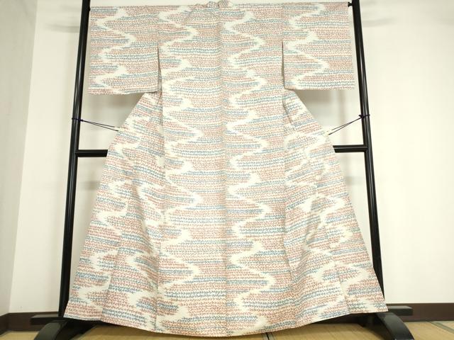 平和屋着物▽上質な紬 　単衣　変わり縞 　正絹　逸品　未使用　DAAV5573az 平和屋着物▽上質な紬 単衣 変わり縞 正絹 逸品 未使用 DAAV5573azの