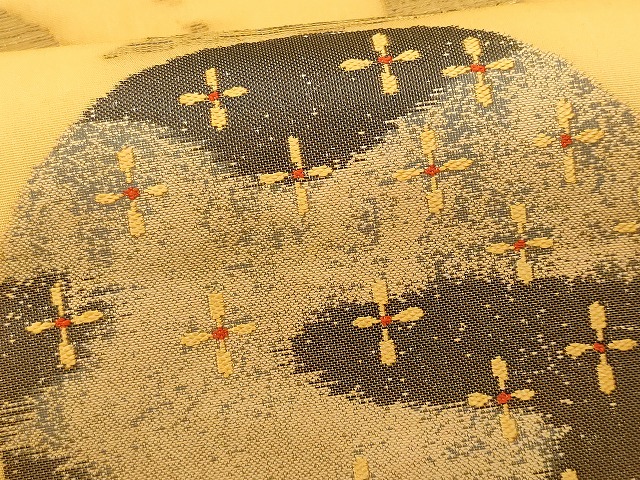 平和屋着物＊夏物　九寸名古屋帯　吉祥丸文　金糸　正絹　逸品　CAAW5505fb 平和屋着物＊夏物 九寸名古屋帯 吉祥丸文 金糸 正絹 逸品 CAAW5505fb