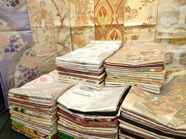 平和屋本店■袋帯 西陣 まとめて100点 鳳凰 鶴 鴛鴦 風景 花柄 宝相華 佐賀錦 金銀糸 など 着用可能多数 未使用品あり 全て正絹 hi2808