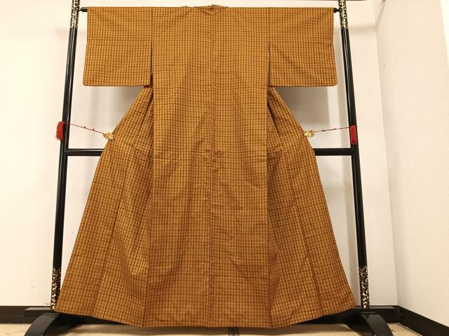 平和屋着物●上質な紬　間道　正絹　逸品　AABB0197zg 平和屋着物○上質な紬 間道 正絹 逸品 AABB0197zg 平和屋着物○