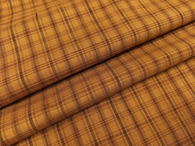 平和屋着物●上質な紬　格子　正絹　逸品　AAAZ7664ph