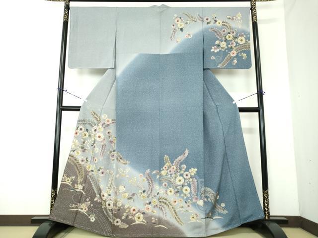 平和屋着物●訪問着　辻が花　暈し染め　金彩　正絹　逸品　未使用　DAAV6597ps