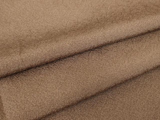 平和屋着物▽上質な色無地　単衣　煤竹色　正絹　逸品　DAAV5623az