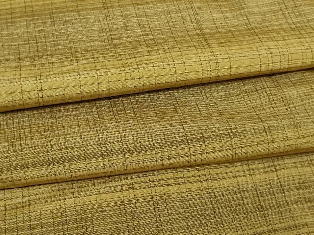 平和屋着物▽上質な紬　単衣　横段文　正絹　逸品　DAAV9988sf