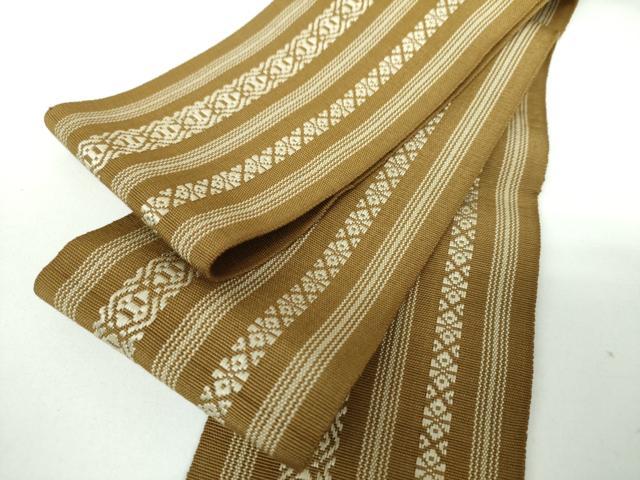 平和屋着物●男性　本場筑前博多織　角帯　献上　正絹　逸品　DAAV6858ps