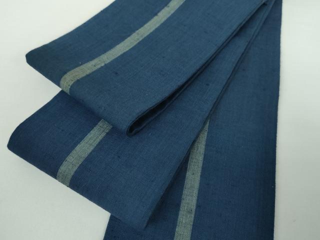 平和屋着物●男性　角帯　紬地　間道　正絹　逸品　DAAV6856ps