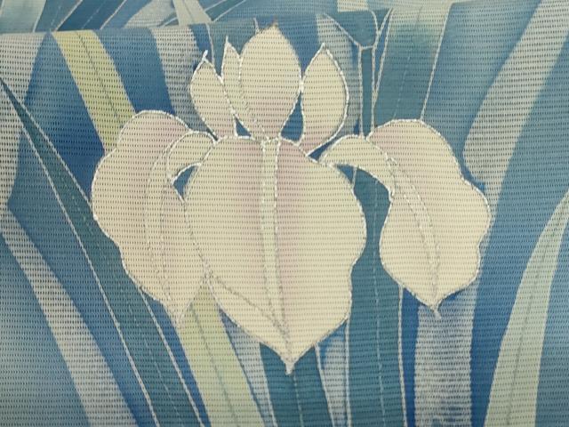 平和屋着物＊夏物 訪問着 絽 草花文 暈し染め 銀彩 正絹