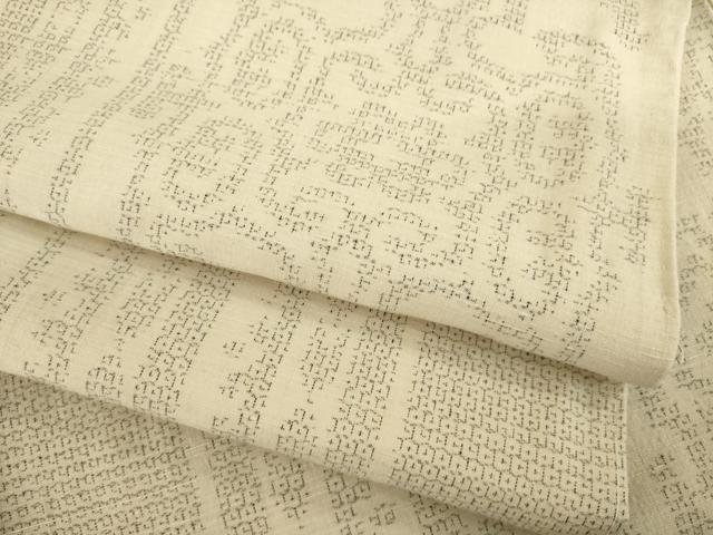 平和屋着物●結城紬　80亀甲　飾花間道　正絹　逸品　AABA1345ck