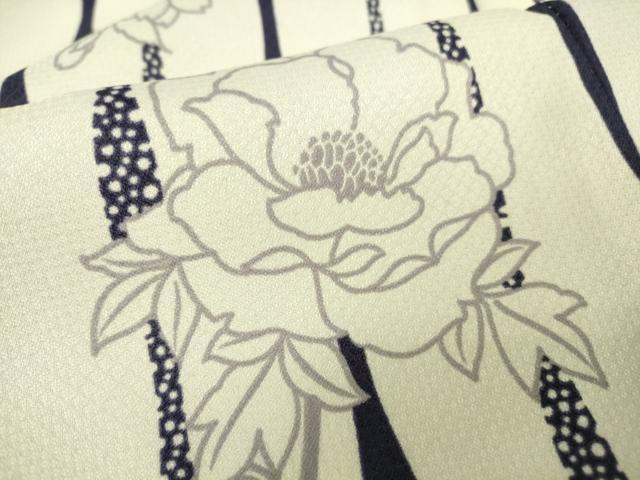 平和屋着物▽小紋 単衣 花間道 洗える着物 DAAV5725az