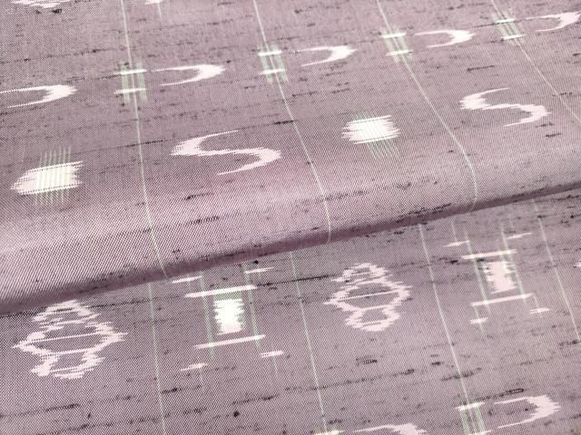 平和屋着物▽琉球絣紬 単衣 絣文 正絹 逸品 DAAV5744az