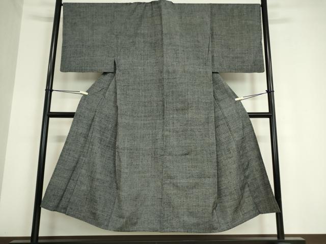 平和屋着物▽男性　紬　単衣　縞　正絹　逸品　DAAV5783az_1