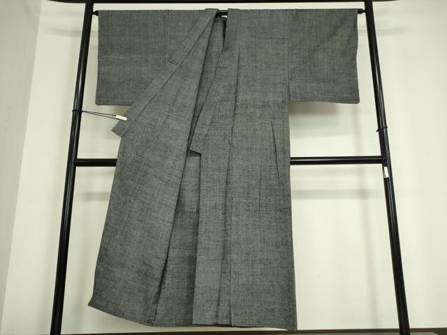 平和屋着物▽男性　紬　単衣　縞　正絹　逸品　DAAV5783az_2
