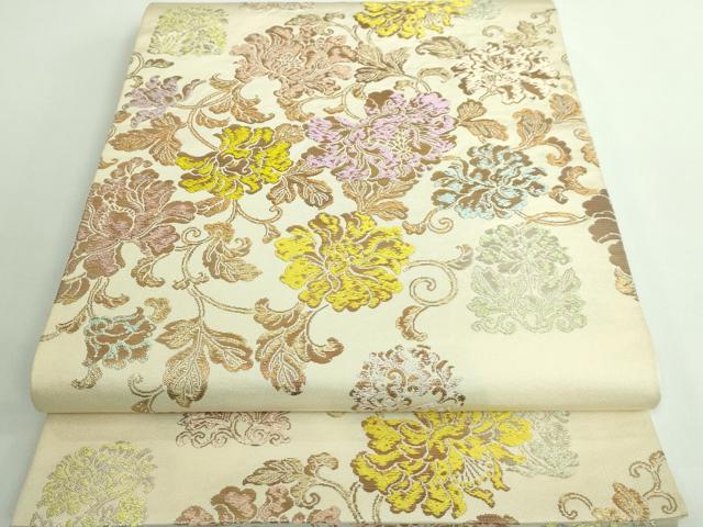 平和屋本店■最高級　龍村平蔵製　太鼓柄　本袋帯　兎煌印金錦　金銀糸　逸品　DZAA9505kh5