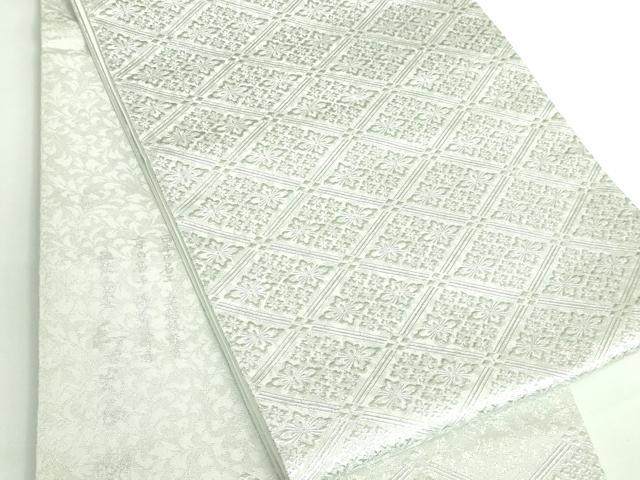 平和屋本店■極上　金彩友禅　卓越技能者・名工・和田光正　太鼓柄袋帯　花菱文　銀彩　逸品　DZAA9509kh5