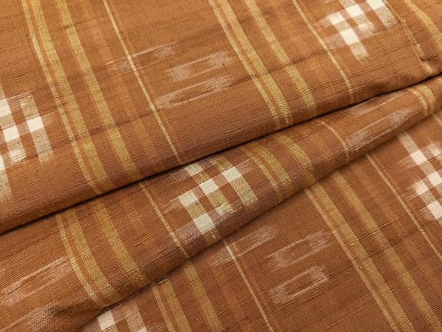 平和屋着物●本場琉球絣　紬　正絹　逸品　AABA5258ph