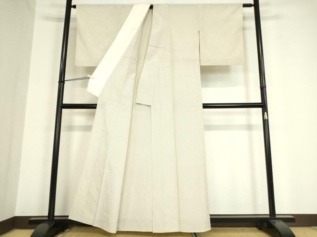 平和屋着物▽本塩沢　単衣　蚊絣文　正絹　逸品　DAAV5844az_2