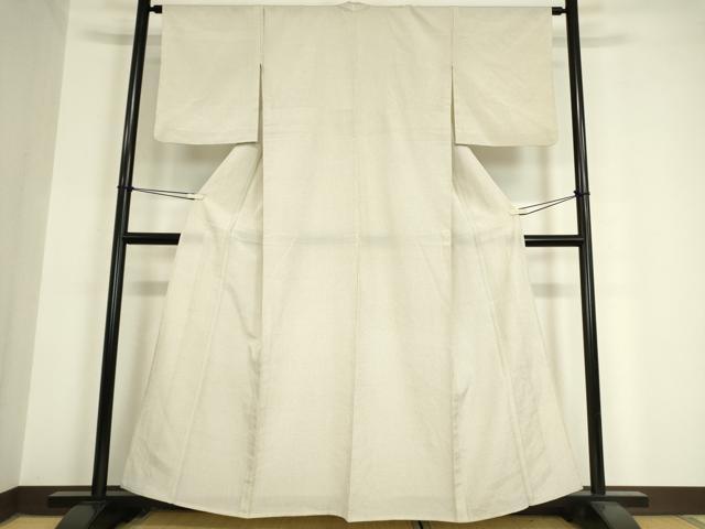 平和屋着物▽本塩沢　単衣　蚊絣文　正絹　逸品　DAAV5844az_1