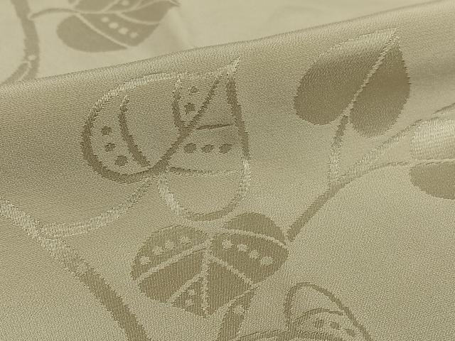 平和屋着物●京都の名門ブランド　銀花仙　長襦袢　袷　蔦の葉地紋　生壁色　正絹　逸品　未使用　AABA0342zg 平和屋着物○京都の名門ブランド 銀花仙 長襦袢 袷 蔦の葉