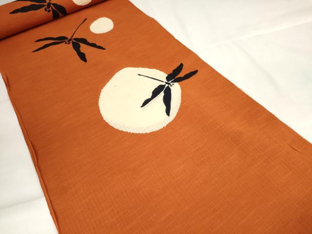 平和屋着物∴夏物 浴衣 蜻蛉 トンボ 綿 逸品 DAAW7236zzz