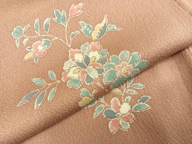 平和屋着物○上質な小紋 更紗文様 鈴乃屋扱い ロング丈 正絹 逸品