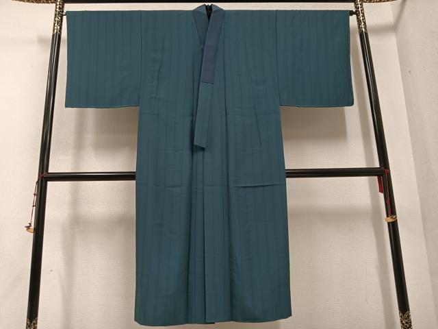 平和屋着物○男性 本場大島紬 アンサンブル 長襦袢(無双仕立て)セット  