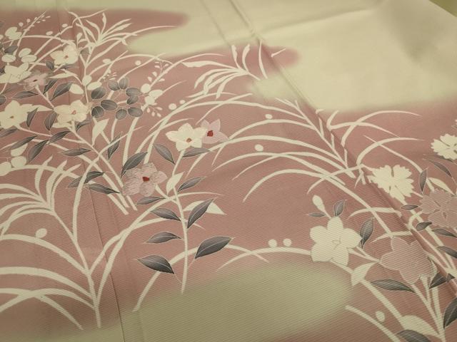 平和屋着物＊夏物　訪問着　絽　草花芝文　銀糸　正絹　逸品　AABA9347jd 平和屋着物＊夏物 訪問着 絽 草花芝文 銀糸 正絹 逸品 AABA9347jdの