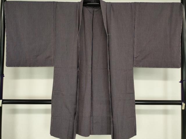 平和屋着物▽男性　小紋　単衣　アンサンブル　縞　キングサイズ　綿　逸品　DAAX3095az_8