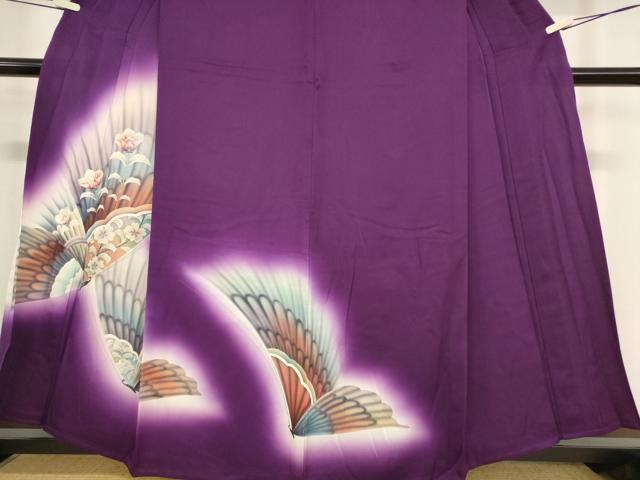 平和屋着物▽訪問着 単衣 舞蝶文 暈し染め 金銀彩