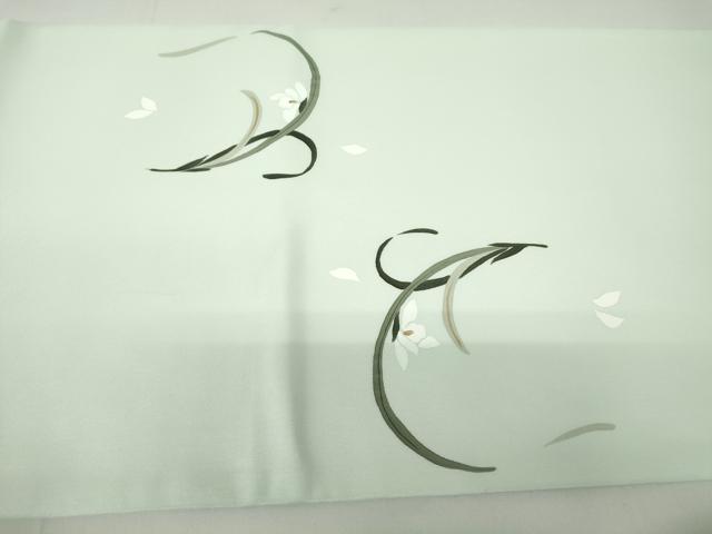 平和屋着物●太鼓柄袋帯　籬花文　秘色色地　金彩　五泉　反端付き　正絹　逸品　未使用　DAAX3140az 平和屋着物○太鼓柄袋帯 籬花文 秘色色地 金彩 五泉 反