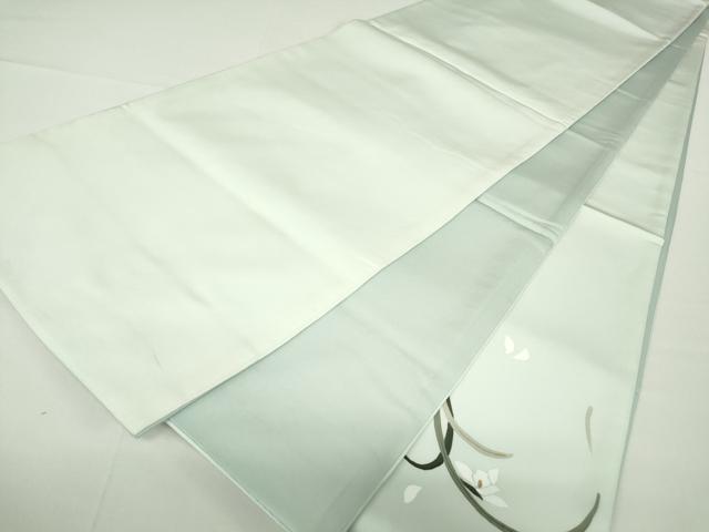 平和屋着物○太鼓柄袋帯 籬花文 秘色色地 金彩 五泉 反