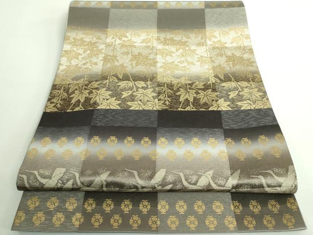 平和屋着物■極上　善之助　着物ブランド　一期一会　全通柄袋帯　飛鶴桐文　金彩　逸品　DZAB0275kh5