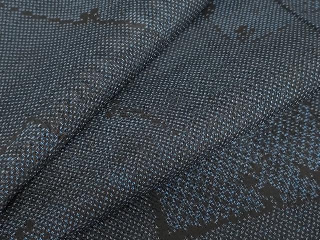 平和屋着物＊夏物 本場大島紬 夏大島 9マルキ 破れ色紙文 正絹 逸品