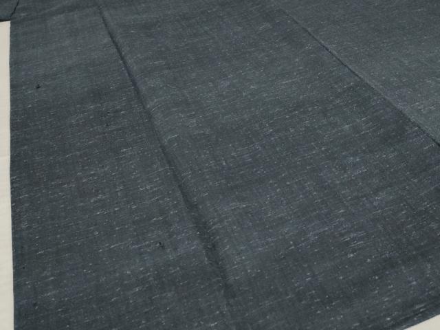 平和屋着物＊夏物 男性 紬 藍鉄色 正絹 逸品 未使用 AABB0569st