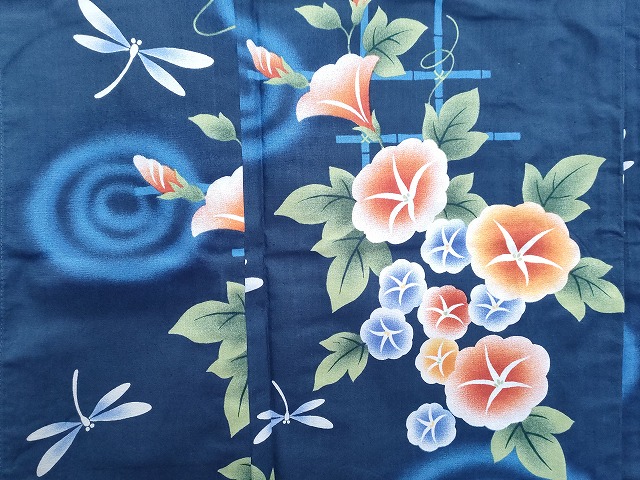 平和屋本店□浴衣 まとめて 45点 燕 蝶 蜻蛉 花柄 朝顔 こむ